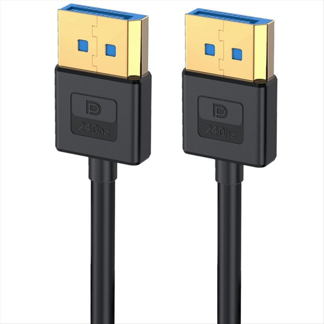 Cable de Extensión Display Port 1.4 de 3,3 Pies, 90 Grados, DP 8K60Hz 4K144Hz, Cable de Audio y Video para Monitor de Computadora Portátil, Cabezal Recto