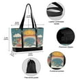 thumbnail image 2 of FORMRS Canvas Laptop Tote Bag for Women with 15.6" Computer Compartments Shoulder Handbag, Blue Rainbow, 2 of 7