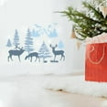 thumbnail image 6 of 1bag 3pcs Large Forest Deer Mountain Stencils 11.8×11.8inch Winter Theme Animal Painting Stencil Snowflake Bird Tree Drawing Spraying Templates with Paint Brush DIY Wall Art Furniture Canvas, 6 of 7