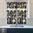 thumbnail image 3 of Mushroom Inspired Kitchen Curtains 3-Piece Set 27.5x36in Polyester Fabric Rustic Fall Decor for Cozy Thanksgiving and Halloween Vibes, 3 of 6