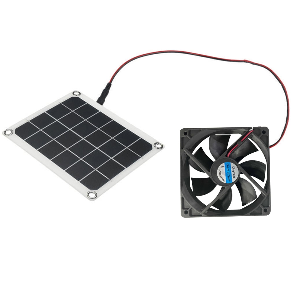 Solar Exhaust Fan 6 Inch Mini Ventilator Solar Panel Powered Fan Air Extractor for Dog Chicken House Greenhouse