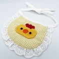 thumbnail image 1 of Bandana de algodón para mascotas, Baberos con estampado de animales de dibujos animados, a cuadros, para Bichon Teddy, Pomeranian, pequeño pollo amarillo, 1 of 5