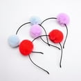 thumbnail image 5 of Meidiya Kids Girls Cute Plush Pom color Fuzzy Pom Pom Ball Hair Hoop Cat Ear Headband for Kids Girls, 5 of 8