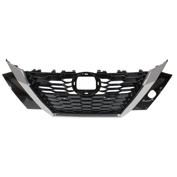For Nissan Sentra 2020 2021 62310-6LB0A Front Bumper Upper Grille Black & Chrome