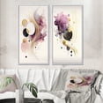 thumbnail image 1 of Designart "Movement in Deep Purple I" Abstract Geometric Framed Wall Art Set Of 2 - Purple Geometric Gallery Wall Frame Set For Home Decor, 1 of 6