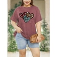 thumbnail image 7 of XCHQRTI Womens Love Heart T-Shirts Valentine's Day Graphic Tees Short Sleeve Plus Size Tops, 7 of 7