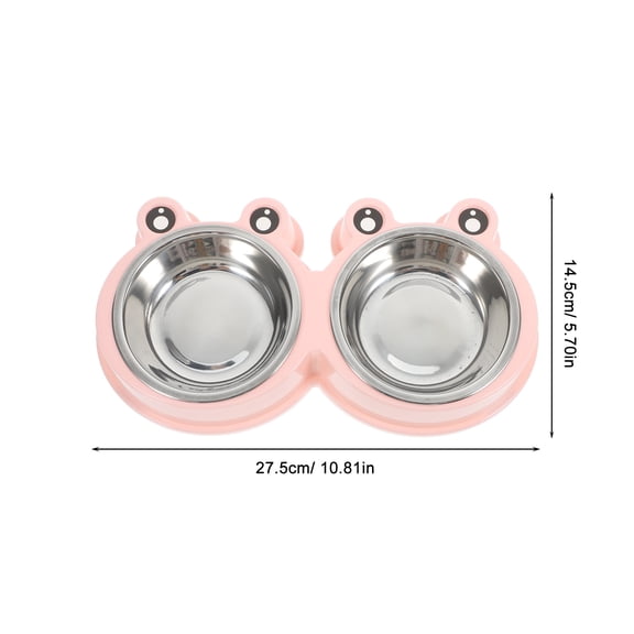 Milisten Stainless Steel Pet Bowl with Nonslip Base, Cute and Food and Water Dish for Cats and Dogs