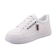 thumbnail image 4 of Zapatillas con cordones y plataforma para mujer, zapatos informales de color liso con parte superior baja, calzado para mujer, 4 of 4