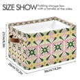 thumbnail image 4 of Yayeee 2 Pack Canvas Storage Basket with Handles for Shelves Fabric Bins Closet Organizer, Yellow Symmetrical Stars, 4 of 8