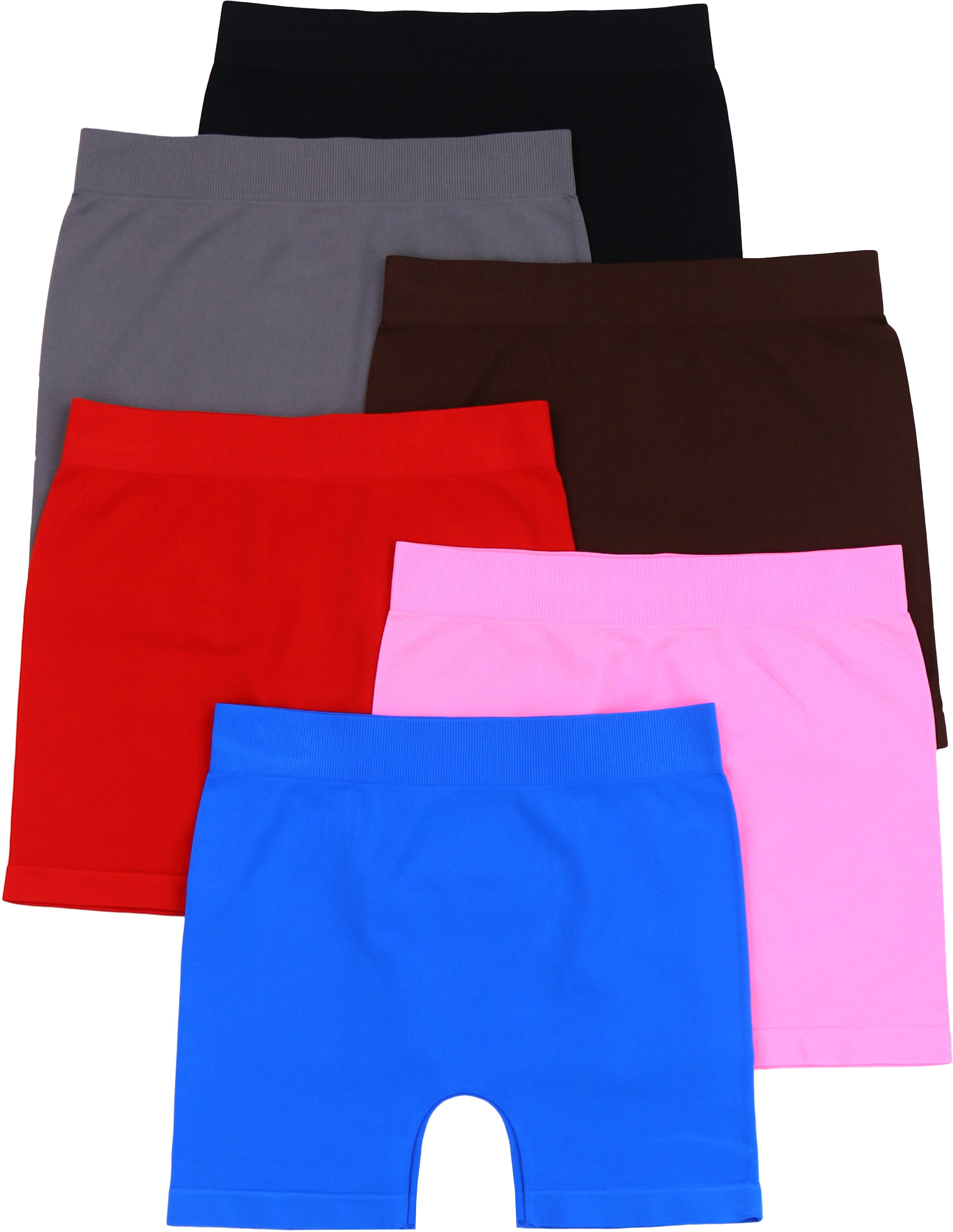 ToBeInStyle Girls Pack of 6 Layering Seamless Shorts Tights for Under ...