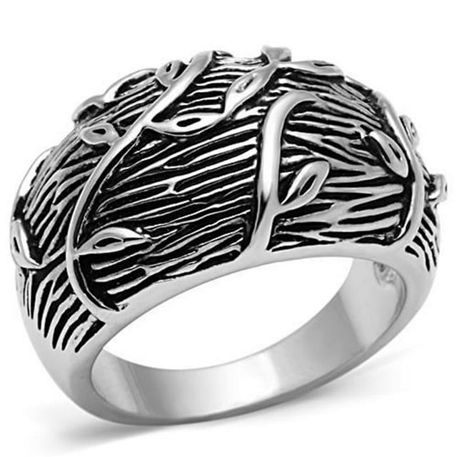 Alamode 3W064-8 Women Rhodium Brass Ring with No Stone in No Stone - Size 8