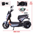 thumbnail image 3 of Bicimoto Eléctrica BIKEON TWIN MAX Azul 1000W 60V 20Ah, hasta 40km/h y 50km Autonomía, Suspensión Delantera Avanzada, Frenos de Disco y Tambor, Llantas 90/80-10 Tubeless, Luces LED, 3 of 9