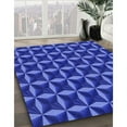 thumbnail image 3 of Ahgly Company Machine Washable Indoor Rectangle Transitional Blue Ribbon Blue Area Rugs, 8' x 12', 3 of 7