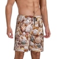 thumbnail image 3 of Rocae Colorful Seashells for Men's Soft Sleep Pajama Shorts, Waistband and Pockets, 3 of 9