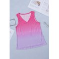 thumbnail image 1 of ABPHQTO Camiseta sin mangas con cuello en V degradado multicolor para mujer, 1 of 5