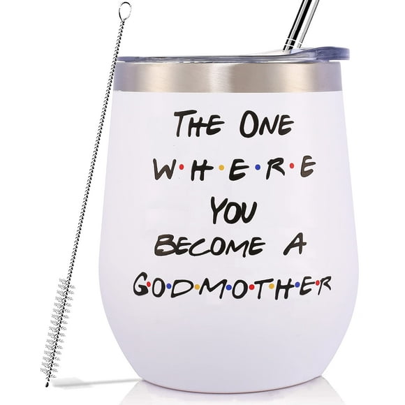 Godmother Gift for Best Friend-Godmother To Be-Baptism Gift-New Godmother Gift-Godmother Proposal Ideas-Friends TV Show-12oz Tumbler Coffee Mug Cup-THE ONE WHERE YOU BECOME A GODMOTHER