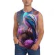thumbnail image 1 of Balery Beautiful Flower Blue Bird Camisetas sin mangas para hombre, absorbe la humedad y protege contra el mal olor.-Small, 1 of 7