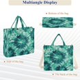thumbnail image 6 of Corduroy Tote Bag for Women Shoulder Handbags Fashion Ladies Purses Satchel Messenger Bags Dark Teal Tie-dye Pattern M, 6 of 8