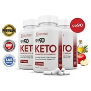 (3 Pack) Go 90 Keto ACV Pills 1275mg Dietary Supplement 180 Capsules