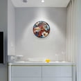 thumbnail image 5 of Yayeee Wall Clock Battery Operated 9.5" Silent Quartz Non-Ticking for Living Room Decor, Vibrant Floral, 5 of 8