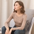 thumbnail image 4 of Women Tops Comfortable Crewneck Fight Top Print Long Sleeve Slim Shirt, 4 of 7