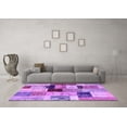 thumbnail image 3 of Ahgly Company Indoor Rectangle Patchwork Purple Transitional Area Rugs, 2' x 5', 3 of 4