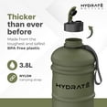 thumbnail image 3 of HYDRATE Water Bottle 1 Gallon XXL Jug BPA Free & Leakproof with Flip Cap, Ideal for Sports, Gym, Outdoor Extra Strong Material - Matte Camo (128 oz), 3 of 7