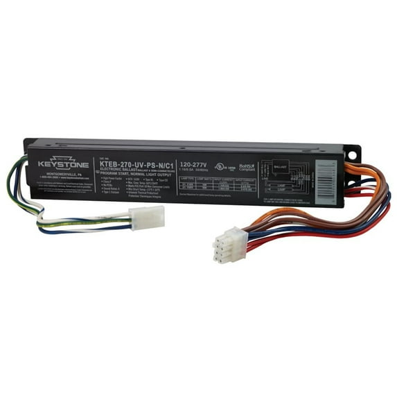 Keystone 00868 - KTEB-270-UV-PS-N /C1-DP T8 Fluorescent Ballast