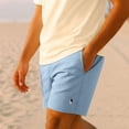 thumbnail image 4 of Dalix Astronaut Beach Short Embroidered Casual Pocket Mesh Drawcord Waist Mens in Carolina Blue S Small, 4 of 5
