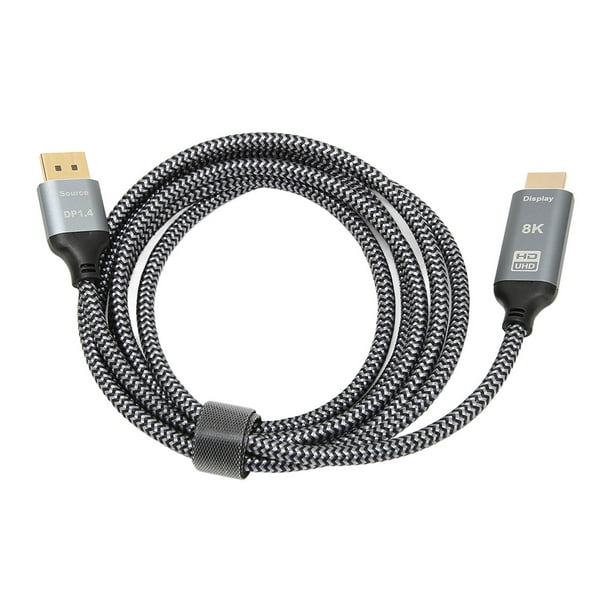 Cable adaptador de interfaz multimedia HD Display Port, cable adaptador de DisplayPort 1.4 a HD Display Port macho a HD Multimedia Interface hembra Cable adaptador de interfaz multimedia HD Display P