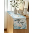 thumbnail image 5 of Table Runner 90 Inches Long for Kitchen Dining, Ocean Turtle Dresser Scarf Farmhouse, Dining Table Decorations for Wedding/Parties, Blue Coastal Coral Starfish Seagrass 13 x 90 In, 5 of 9