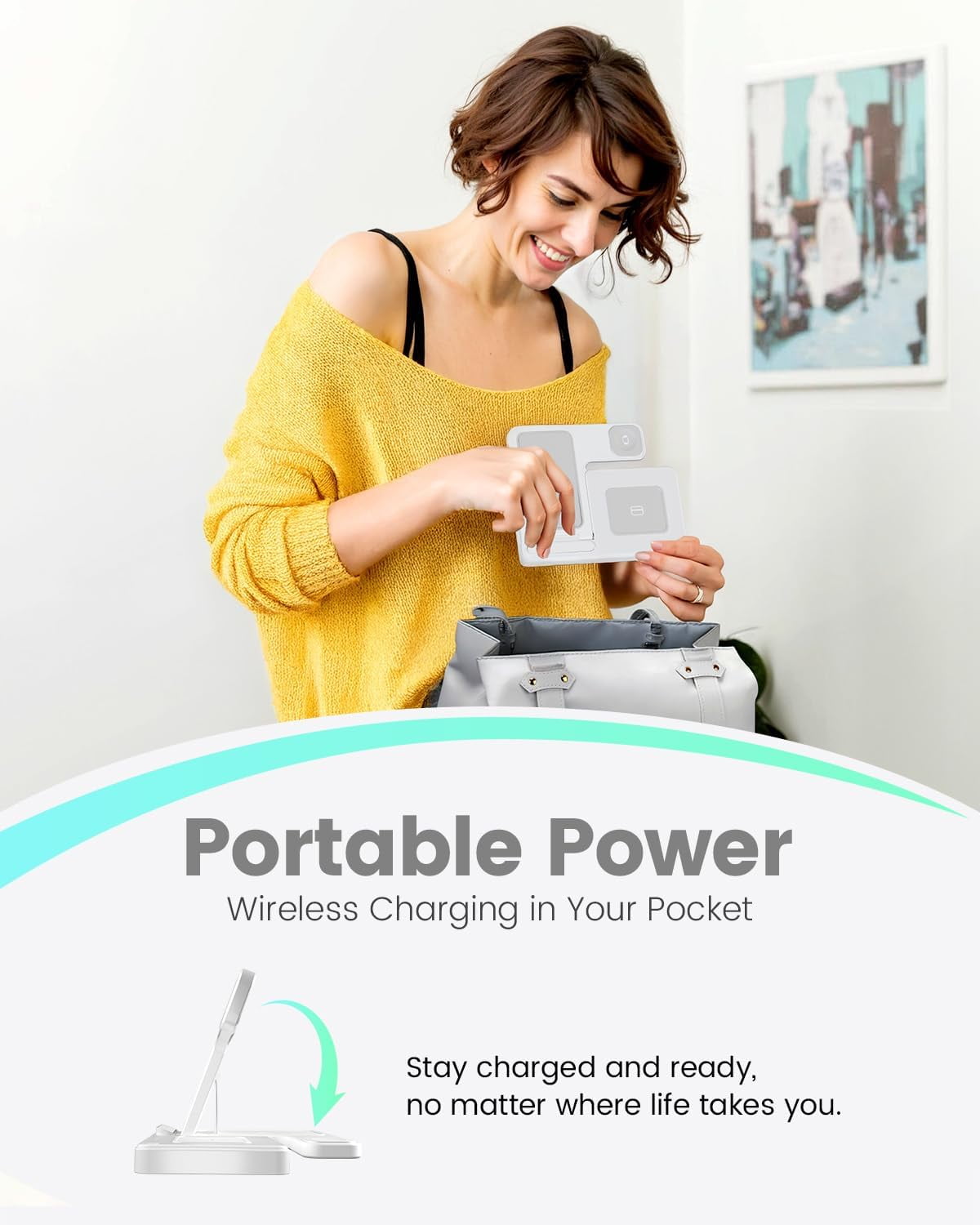 Wireless Charger iPhone Charging Station: 3 in 1 Charger Stand Multiple Devices for Apple - iPhone 16e 16 15 14 Pro Max 13 12 11 - Watch 10 9 8 7 6 5 4 3 2 SE and Ultra Series - Airpods 4 3 2 Pro