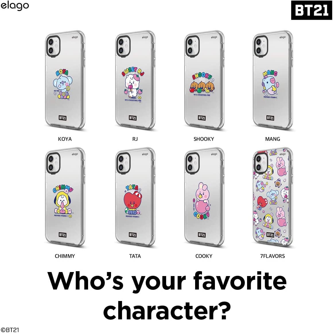 elago BT21 Hybrid Case Compatible with iPhone 11 Inch