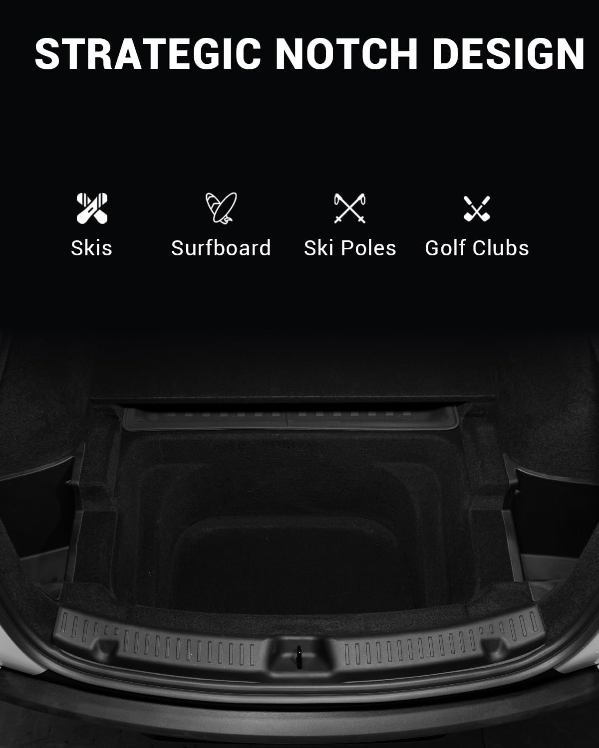 2025 2026 Tesla Model Y Juniper Trunk Organizer Trunk Storage Bins with TPE Lid Waterproof Rear Trunk Side Storage box Model Y Juniper (Standard, Premium & Performance 2025/2026) Accessories