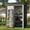 5' x 3'-Dark Gray, variant on Asofer 6' x 4' Outdoor Metal Storage Shed, Galvanized Steel Lockable Door Tool Shed for Backyard Patio Lawn, Drak Gray