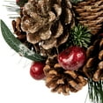 thumbnail image 3 of Northlight Mixed Foliage Frosted Pinecone and Berry Christmas Ball Ornament - 6", 3 of 4