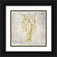thumbnail image 1 of Murdock, Ramona 26x26 Black Ornate Wood Framed with Double Matting Museum Art Print Titled - Lobster Geometric Gold, 1 of 4