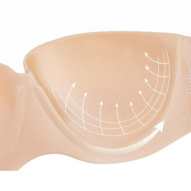 Women One Piece Strapless Bras Push Up Lift Brassiere Seamless Invisible Bra  