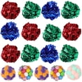 thumbnail image 1 of PTOOTP 25Pcs Plush Cat Balls with Crinkle Sound and Bell Assorted Colors for Cat Boredom Relief, 1 of 7