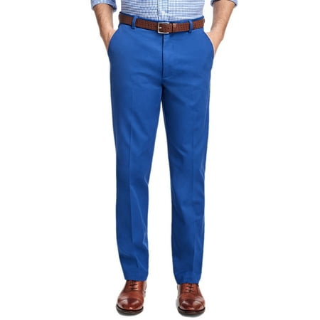 New 5637-2 Brooks Brothers Mens Blue Clark Fit Brushed Twill Chino Pants 36W x 30L