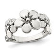 thumbnail image 1 of Bague Fleur en Argent Sterling Poli et Antique, 1 of 4