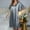 Blue, variant on Solid Color Female Ice Silk Nightdress Summer Short Sleeve Women's Gown Nylon Night Shirts Night Shirts Women Sleepwear plus Womens Duster Pant Set