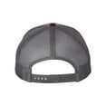 thumbnail image 3 of Richardson - Adjustable Snapback Trucker Cap - 112 - Heather Grey/ Charcoal/ Maroon, 3 of 5