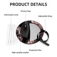 thumbnail image 4 of Bats 2pcs PU Leather Round Bag Tags Suitcase Handbag Tags with Privacy Cover and Name ID Tag for Travel Luggage, Handbags, Backpacks, School Bags, 4 of 6