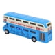 thumbnail image 3 of Autobús de juguete de doble capa para niños, escala 1:90, simulación de aleación, coche de juguete con música ligera (azul), 3 of 14