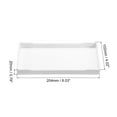 thumbnail image 2 of Uxcell 4" x 8" Small White Mini Tray Plastic Rectangular Wooden Serving Trays White, 2 of 6