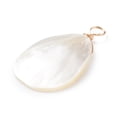 thumbnail image 4 of 30 pc Natural Trochid Shell/Trochus Shell Pendants with Real 18K golden Plated Copper Wire Teardrop Creamy White 31.5x18x4mm Hole: 3.7mm, 4 of 5