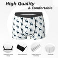 thumbnail image 2 of Mens Underwear Boxer Briefs - Simple Cute Deer Navy Blue Comfort Breathable men's boxer briefs with Flex Waistband, 2 of 7