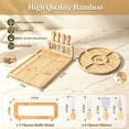 thumbnail image 5 of Kisportee Charcuterie Board Set, Large Cheese Board Set with Accessories, Natural Bamboo Charcuterie Tray Cheese Platter for Cheeses, Fruit, Crackers (7 PCS), 5 of 10