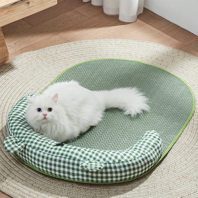 Tapete de caña indonesia natural Txmfgh para gatos y perros pequeños y medianos: elegante, resistente a rayones y versátil para cama, juego o rincón de confort en casa.